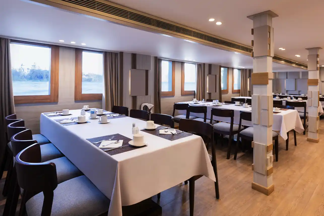 Restaurant aboard the MS Alma Nile Cruise Nile cruise